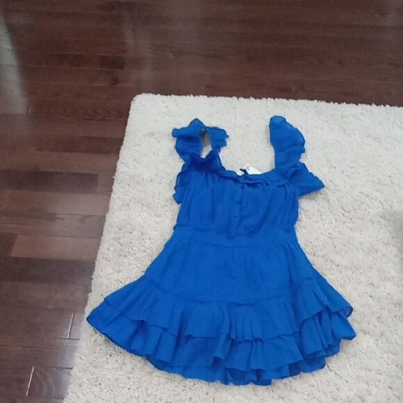 Chelsea & Violet Cassia Romper in Santorini Blue Size Small NWT - Picture 4 of 5